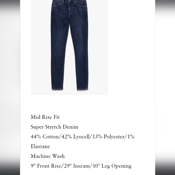 STUNNING FRAME DARK SKINNY LE SKINNY DE JEANNE JEANS - Picture 12 of 13